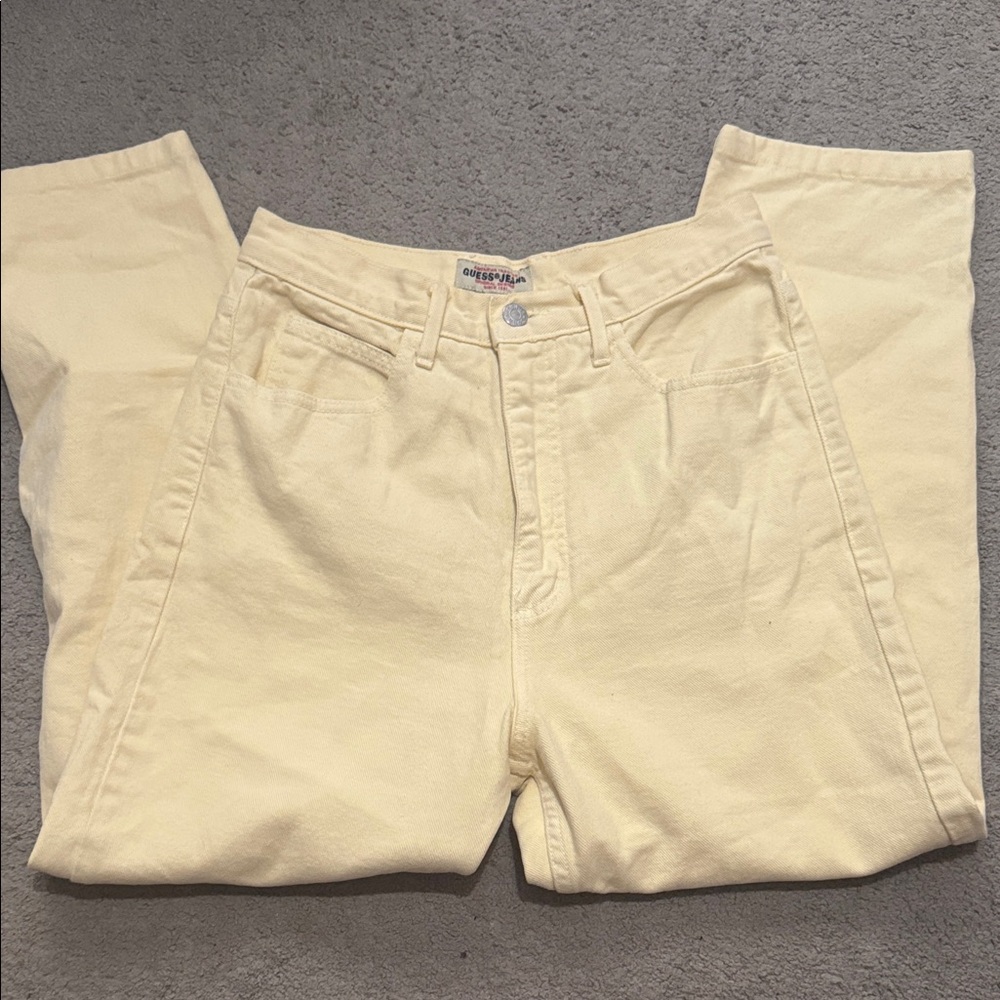 Vintage Guess Cream High-Rise Jeans